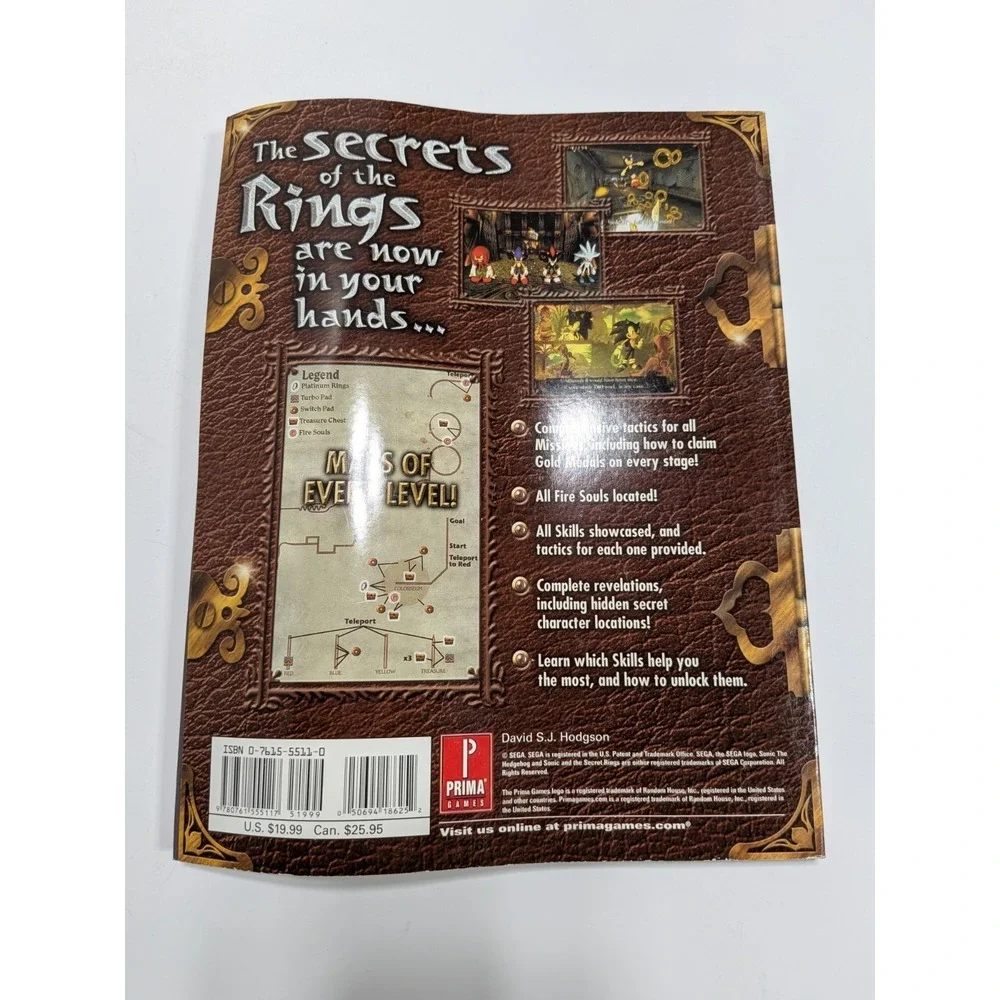 Sonic‎ and the Secret Rings Prima Official Strategy Guide Sega Wii Rare Clean